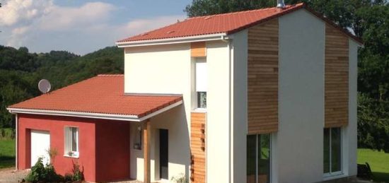 Construction maison ossature bois à étage à Montcel