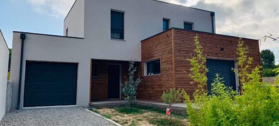 Construction d’une maison ossature bois étage NATICUBE sur la commune de Velaux 