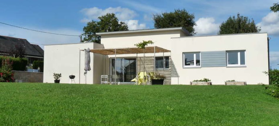 Construction maison contemporaine ossature bois à Moyrazes 
