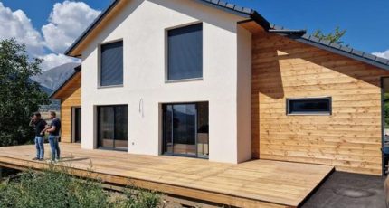 Maison contemporaine ossature bois modèle montage