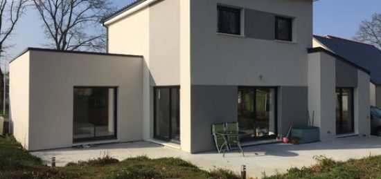 Construction d’une maison ossature bois contemporaine avec toiture monopan à Angers