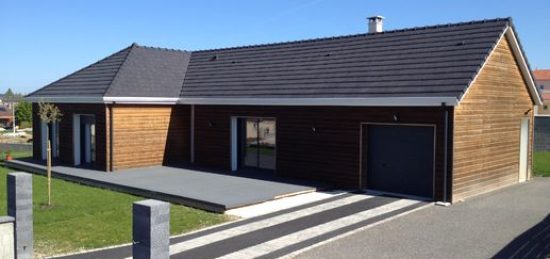 Construction maison ossature bois plain-pied modèle Natilys pour Mme B à Saint Doulchard