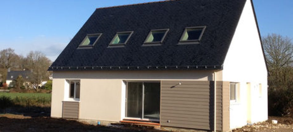 Construction d’une maison ossature bois sur Landévant 