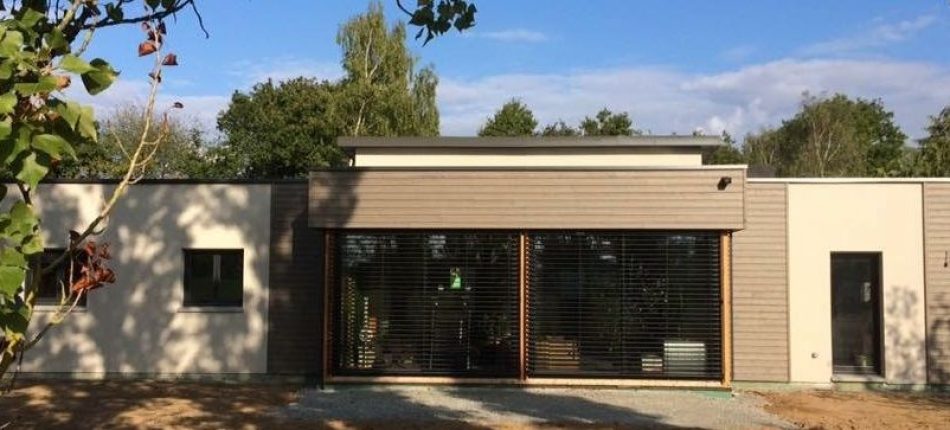 CONSTRUCTION MAISON MODERNE A OSSATURE BOIS NANTES 